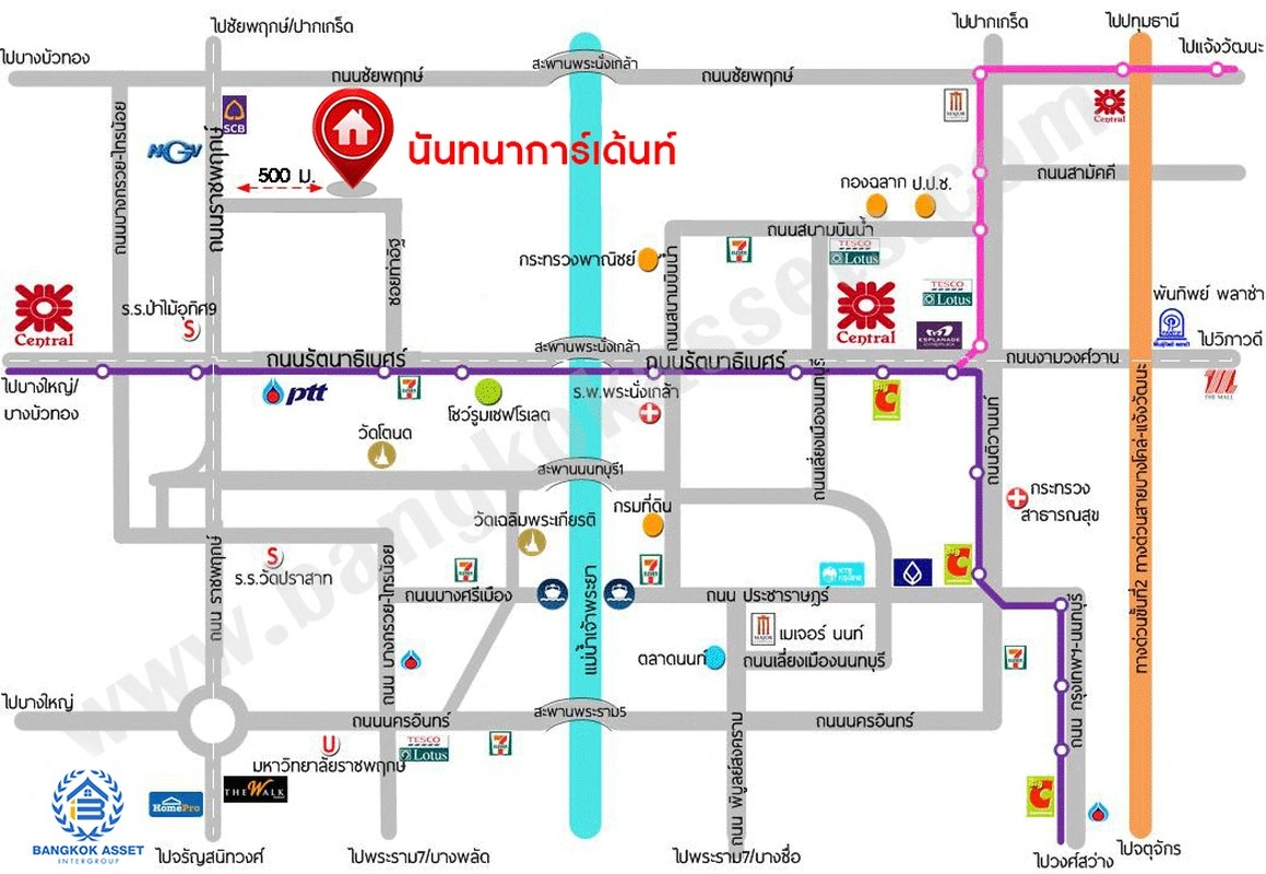 บ้านมือสอง โครงการ นันทนาการ์เด้นท์ 1 ท่าอิฐ บนเนื้อที่มากถึง 31.2 ตร.ว. พื้นที่ใช้สอย 90 ตร.ม. ฟังก์ชัน 2 ห้องนอน 2 ห้องน้ำ 1 ที่จอดรถ แถมฟรี! เครื่องปรับอากาศ, เครื่องทำน้ำอุ่น ทำเลดี เชื่อมต่อ ถ.ราชพฤกษ์, ถ.รัตนาธิเบศร์ ใกล้รถไฟฟ้าสายสีม่วง "สถานีบางรักน้อยท่าอิฐ" และทางด่วน "ศรีรัช"