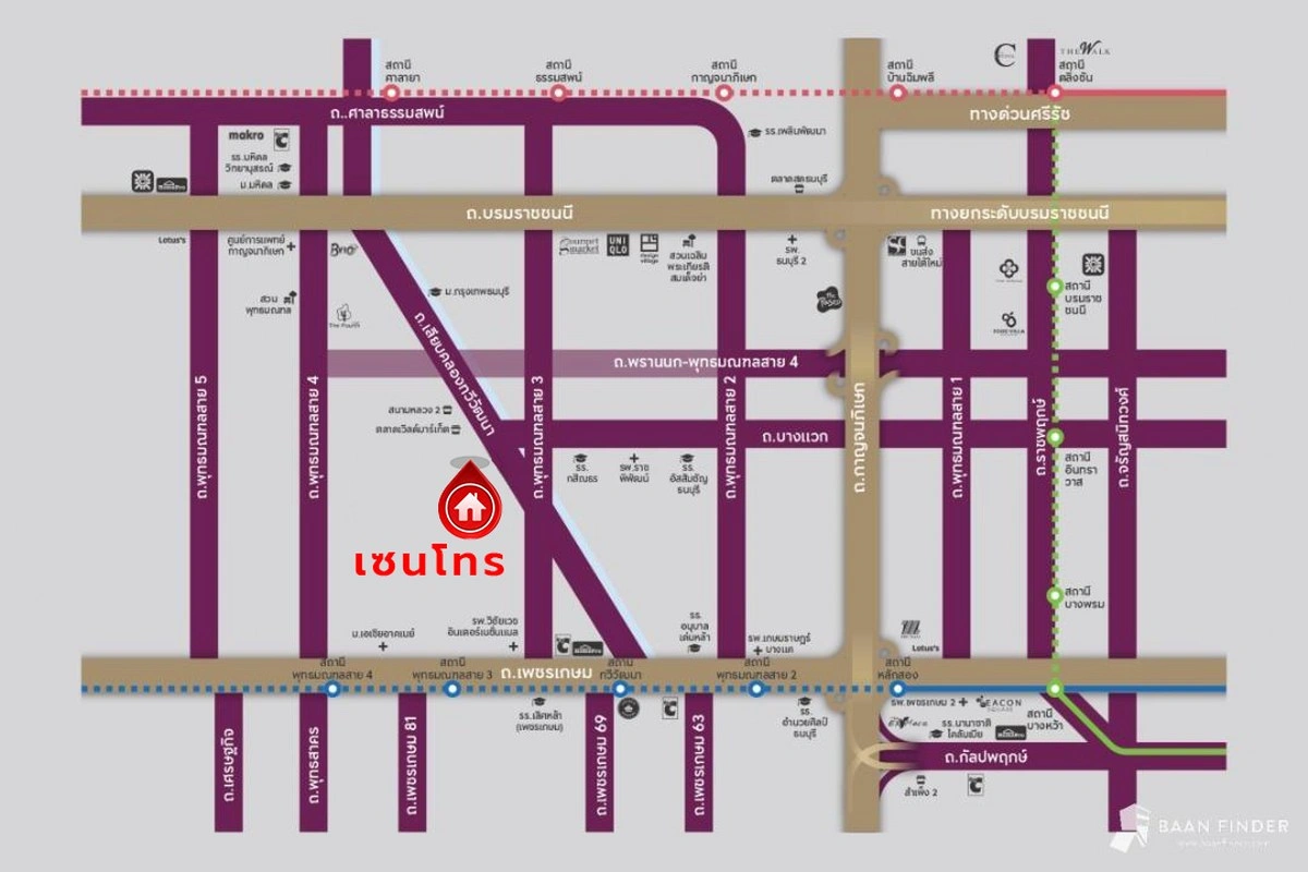 บ้านมือสอง โครงการ เซนโทร ทวีวัฒนา เนื้อที่ 102.8 ตร.ว. พื้นที่ใช้สอย 301 ตร.ม. ฟังก์ชัน 4 ห้องนอน 5 ห้องน้ำ จอดรถได้ 4 คัน บนทำเลศักยภาพ เชื่อมต่อถนนทวีวัฒนา, ถนนบรมราชชนนี, ถนนเพชรเกษม และถนนกาญจนาภิเษก และรถไฟฟ้าสายสีน้ำเงิน "สถานีหลักสอง"