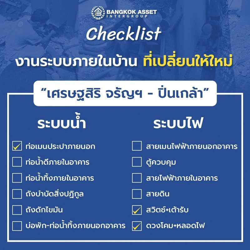 บ้านรีโนเวทใหม่ โครงการ เศรษฐสิริ จรัญฯ - ปิ่นเกล้า เนื้อที่ 87.1 ตร.ว. พื้นที่ใช้สอย 356.14 ตร.ม. ฟังก์ชัน 3 ห้องนอน 3 ห้องน้ำ จอดรถได้ 2 คัน บนทำเลเดินทางสะดวก เชื่อมต่อถนนจรัญสนิทวงศ์, ถนนบรมราชชนนี ใกล้ทางด่วน "ศรีรัช" และรถไฟฟ้าสายสีน้ำเงิน "สถานีบางขุนนนท์"