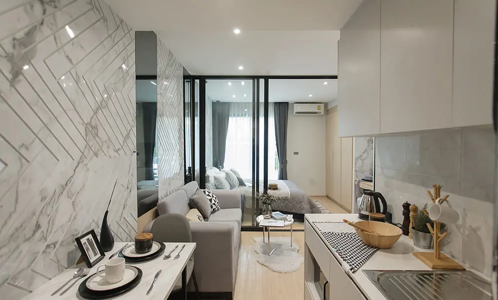 คอนโดแต่งครบ Fully Furnished สไตล์โมเดิร์น ใกล้สาทร เดินไป BTS ตลาดพลู ได้สบายๆ โครงการ The Matt สาทร-ท่าพระ 2