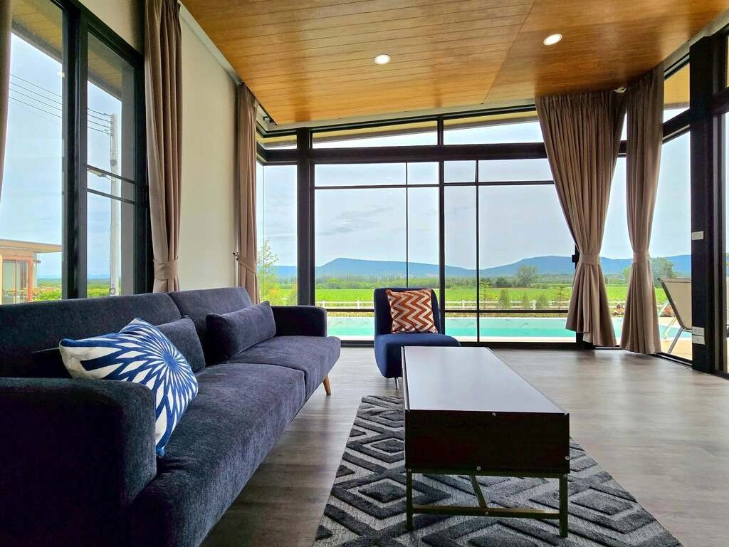 Rare Khao Yai Pool Villa  Panoramic views, 2 villas, pet-friendly. Turnkey Airbnb ready for 14.9M THB. Don't miss out