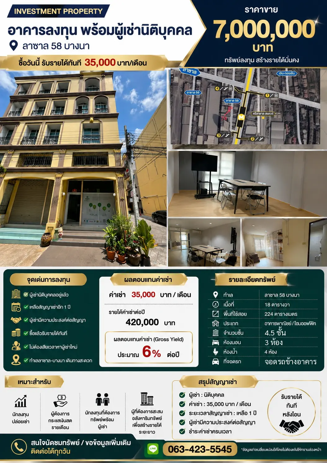 Investment Property Yield ประมาณ 6%