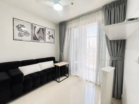 For Rent Ideo Sathorn Taksin Top 27th Fl 0m to BTS Krung Thon Buri 35 sqm 1BR Bathtub Min 3 Months Lease Fully Furnished 22k mo