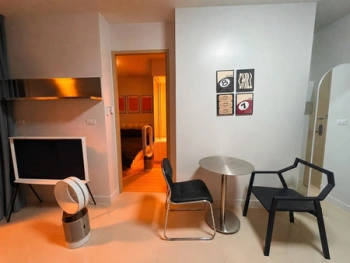 For Rent Ideo Sathorn Taksin Top 27th Fl 0m to BTS Krung Thon Buri 35 sqm 1BR Bathtub Min 3 Months Lease Fully Furnished 22k mo