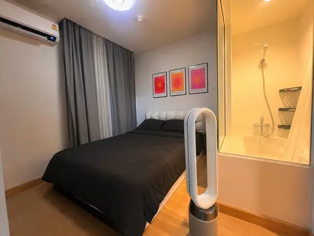 For Rent Ideo Sathorn Taksin Top 27th Fl 0m to BTS Krung Thon Buri 35 sqm 1BR Bathtub Min 3 Months Lease Fully Furnished 22k mo