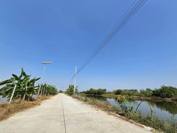 ขายด่วนที่ดินแปลงใหญ่ บางเสาธง จังหวัดสมุทรปราการ ติดถนนสาธารณะ น้ำ ไฟ พร้อม