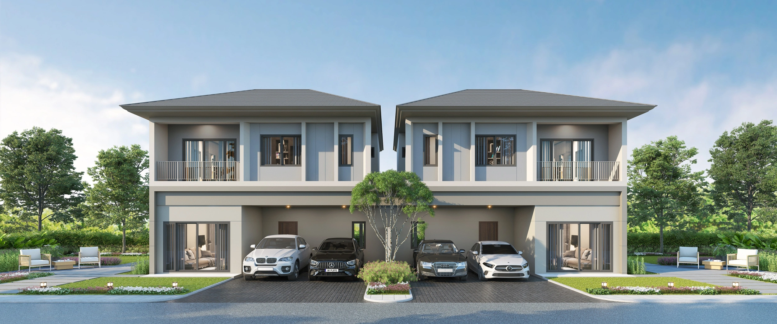 บ้านแฝด CURA 3 ห้องนอน ทำเลบ้านสวน ชลบุรี ใกล้ Central Chonburi เริ่ม 4.5 ล้าน