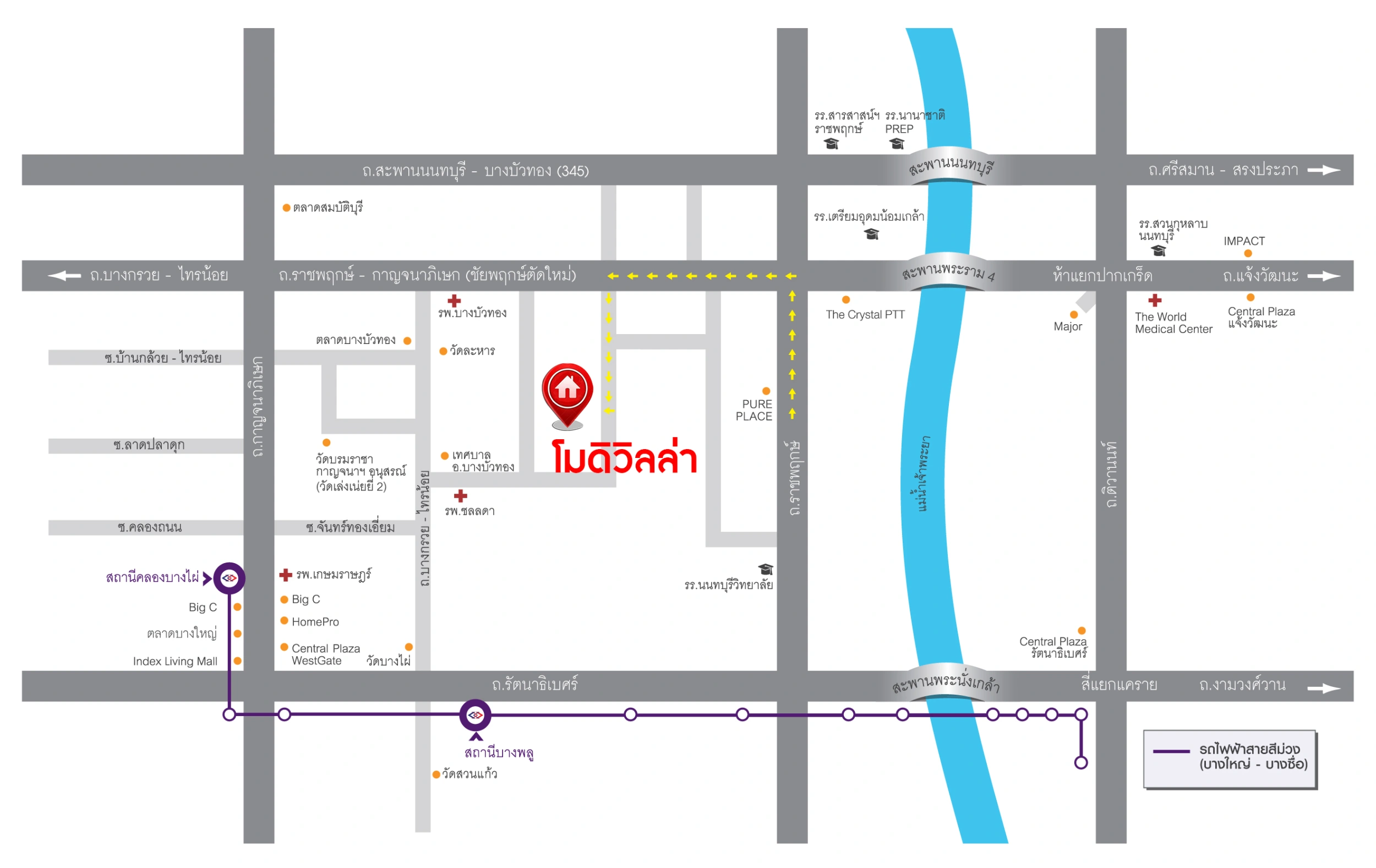 ทาวน์โฮมมือสอง โครงการ โมดิ วิลล่า ชัยพฤกษ์ เนื้อที่ 24.6 ตร.ว. พื้นที่ใช้สอย 100 ตร.ม. ฟังก์ชัน 3 ห้องนอน 2 ห้องน้ำ 1 ที่จอดรถ พร้อมเข้าอยู่ เดินทางเชื่อมต่อถนนชัยพฤกษ์ ถนนราชพฤกษ์ และถนนกาญจนาภิเษก และเดินทางต่อไปยัง MRT สายสีม่วง “สถานีบางพลู” ได้