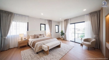 บ้านเดี่ยวรีโนเวทใหม่ โครงการ มณียา มาสเตอร์พีซ รัตนาธิเบศร์ หลังมุม เนื้อที่ 68 ตร.ว. พื้นที่ใช้สอย 250 ตร.ม. ฟังก์ชัน 4 ห้องนอน 3 ห้องน้ำ จอดรถได้ 2 คัน ทำเลถนนรัตนาธิเบศร์ เชื่อมต่อถนนราชพฤกษ์ ใกล้รถไฟฟ้าสายสีม่วง "สถานีไทรม้า" และ "สถานีบางรักน้อย–ท่าอิฐ"